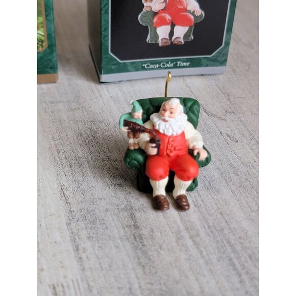 Hallmark miniature Santa variety gift box like Coke ornament Xmas set - Picture 4 of 5
